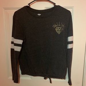 Dark gray old navy long sleeve blouse